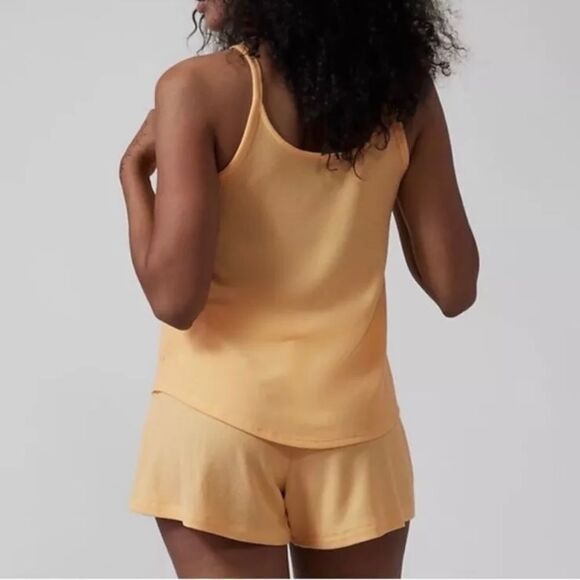 Athleta Wind Down Sleep Cami Top Yellow Size Medium NWT Retail $44 - Picture 3 of 6